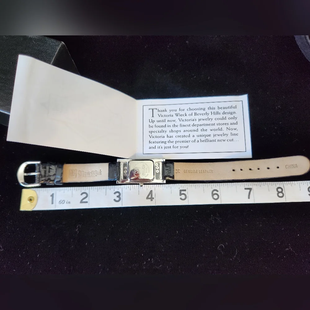 NWB Victoria Wieck Diamond Face watch. 9 inches